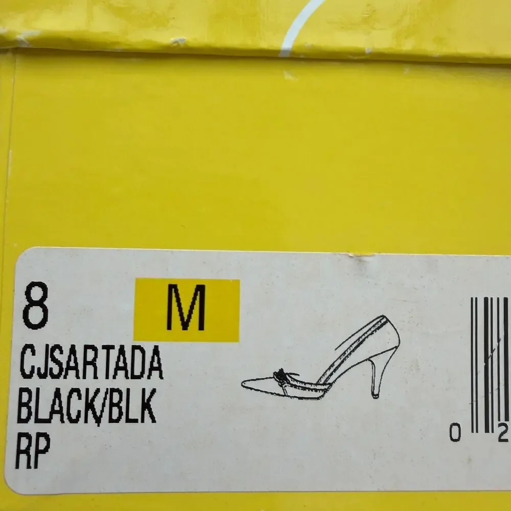 Circa Joan & David Black Snakeskin Leather Heels CJSARTADA Womens Size 8